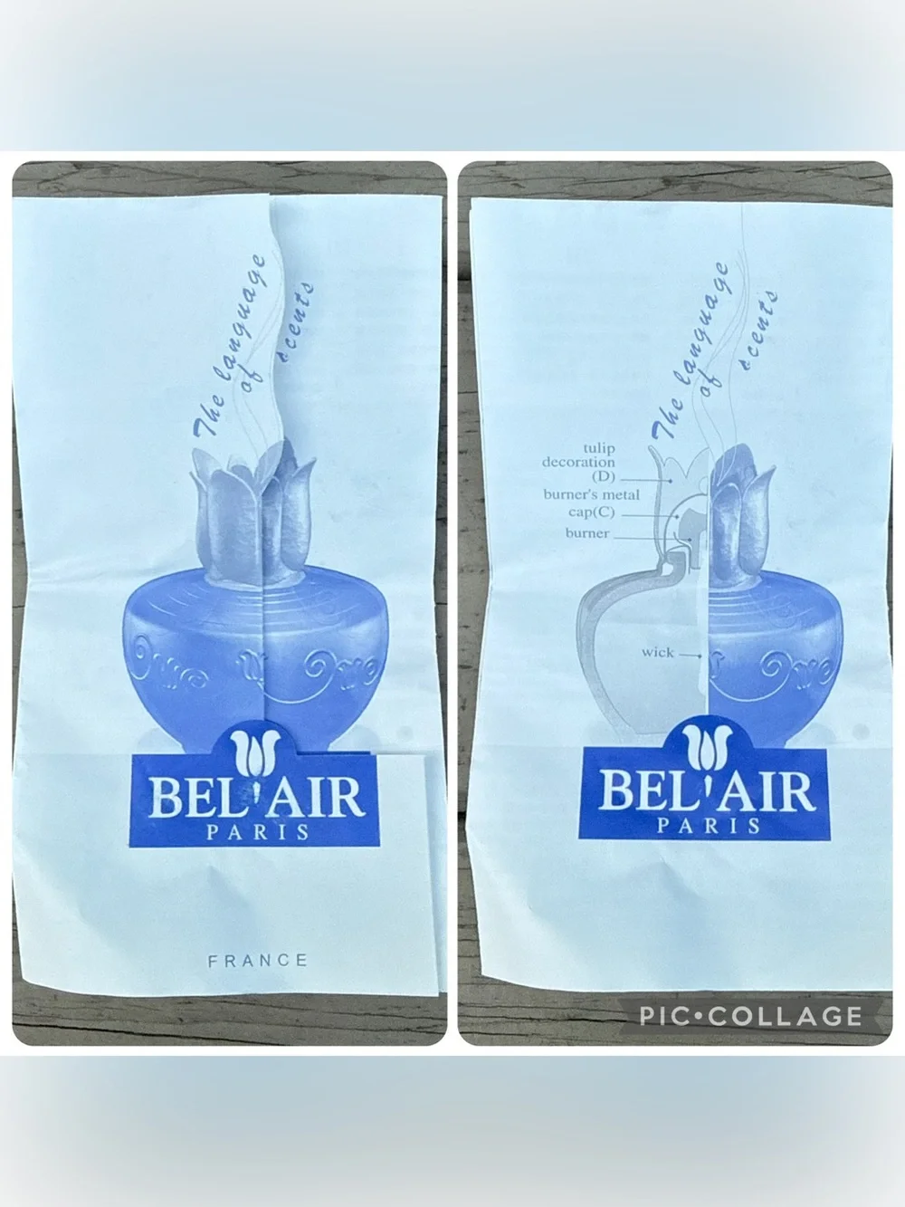 NIB Bel'Air Paris Luxury Frosted Glass Catalytic Diffuser Fragrance Oil Kit